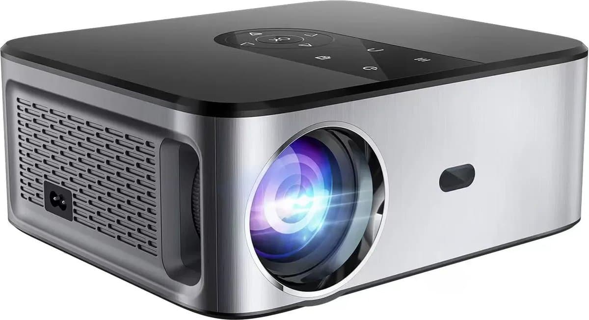 Elementkey BeamBurst – 8K LED - 5G WiFi - High End Beamer Projector – 700 ANSI Lumen – Bluetooth 5.1 - Home Theater - 40-300 Inch – Android System - Zilver — afbeelding 1