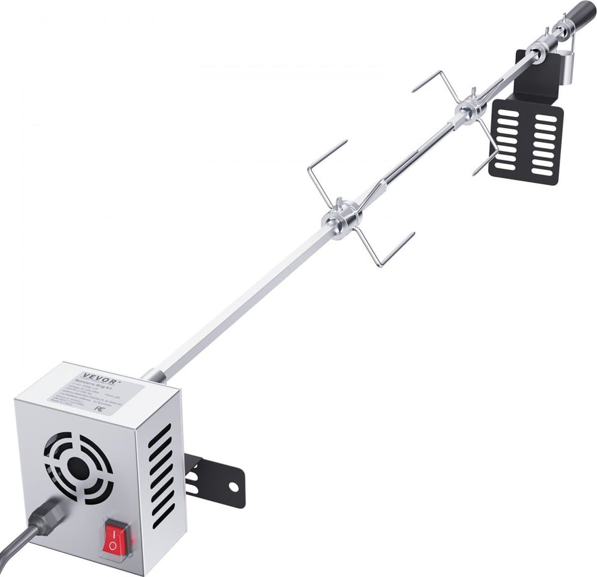 speenvarkensgrill lamsgrill 100,6 cm, 12 kg RVS rotisserie spit braadgrill 9 W, lamsgrill BBQ grill grillwagen barbecue, grote spitgrill geschikt voor kalkoen, ham, etc. — afbeelding 1