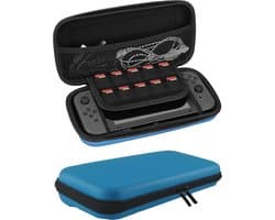 Hoes Geschikt voor Nintendo Switch Lite Case Hoesje Met Koord - Bescherm Hoes Geschikt voor Nintendo Switch Lite Hoes Hard Cover - Blauw