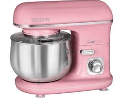 Clatronic KM 3711 - Keukenmachine - Kneedmachine - RETRO - Roze - 5L - 1100 watt