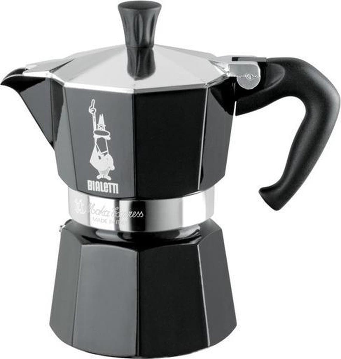 Bialetti Moka Express - Percolator - 3 kops - Aluminium - Zwart — afbeelding 1