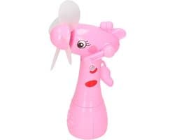 Waterspray ventilator - giraffe - roze - voor kinderen - waterverstuiver - zomerventilator - 15 cm