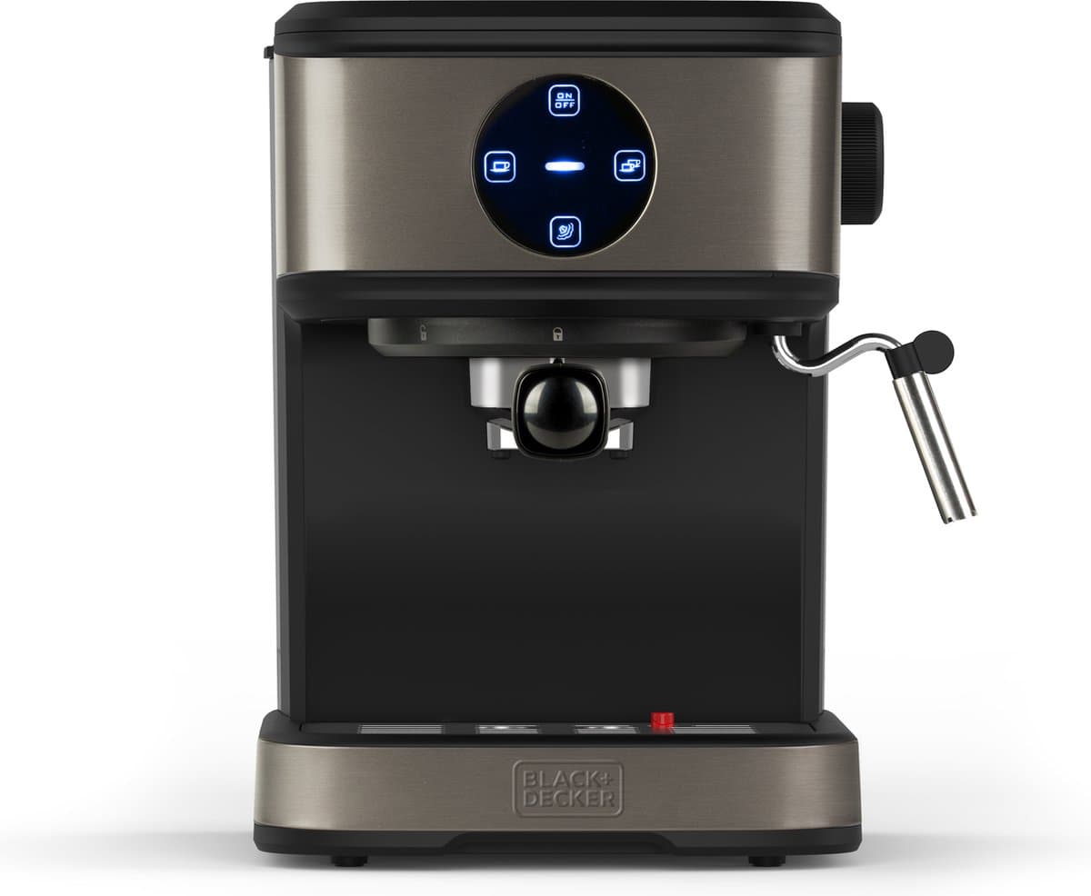 espressomachine 20 bar RVS brons - black+decker - bxco850e — afbeelding 1