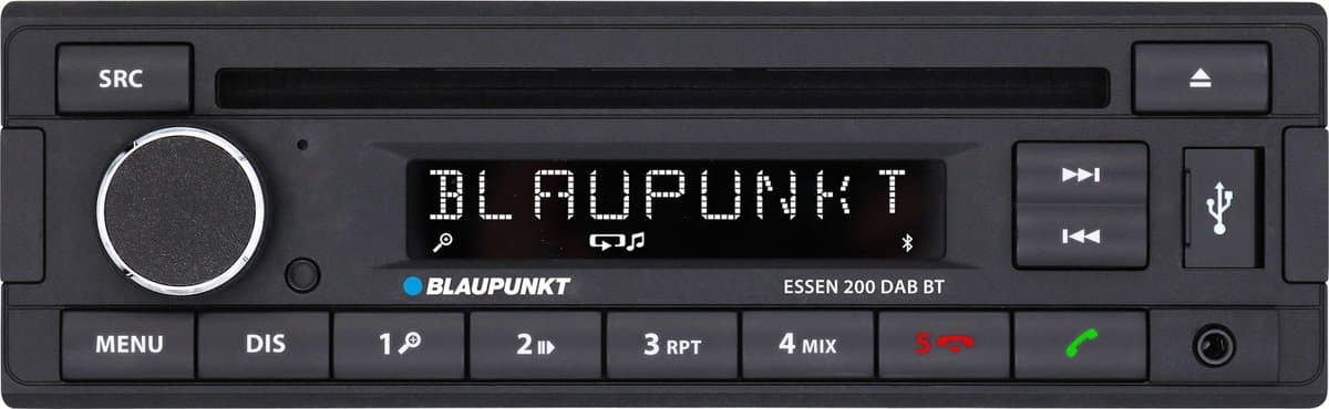Blaupunkt Essen 200 DAB BT Autoradio enkel DIN Bluetooth handsfree, DAB+ tuner — afbeelding 1