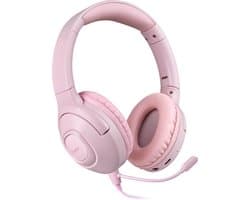 Kinder Gaming Headset met Uitneembare Microfoon - Compatibel met PS4/PS5/Xbox/Nintendo Switch/PC - Fortnite - Roblox - Roze