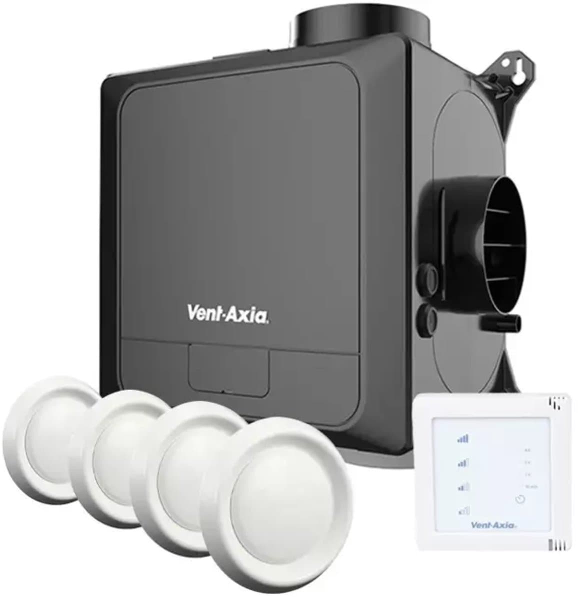 Vent-Axia Multihome AEC advance 368m³/h - CO2 inside, vochtsensor, bluethooth en eurostekker + SSU-B RF-regelaar + 4 ventielen — afbeelding 1