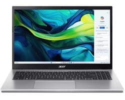 Acer Aspire Go 15 AG15-42P-R2CB AMD Ryzen™ 7 5825U Laptop 39,6 cm (15.6") Full HD 32 GB DDR4-SDRAM 1 TB SSD Wi-Fi 6 (802.11ax) Windows 11 Home Zilver
