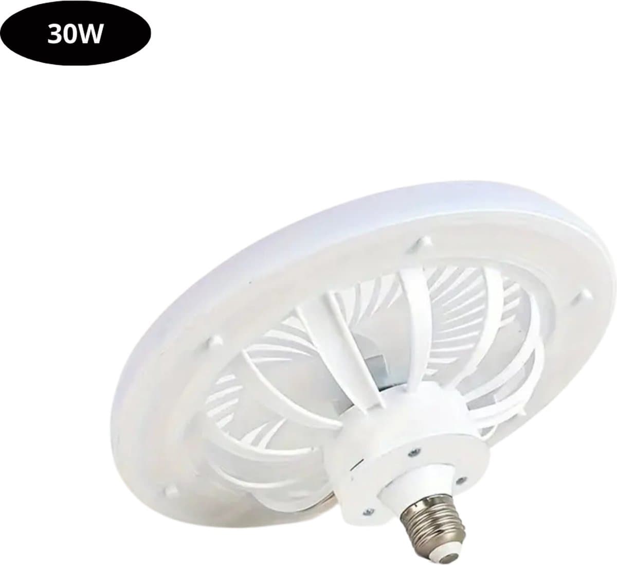 Livano Plafondventilator - Met Verlichting - Plafond Ventilator - Met Lamp - Plafonniere Met Ventilator - (Met Licht) - Wit - 25cm — afbeelding 1