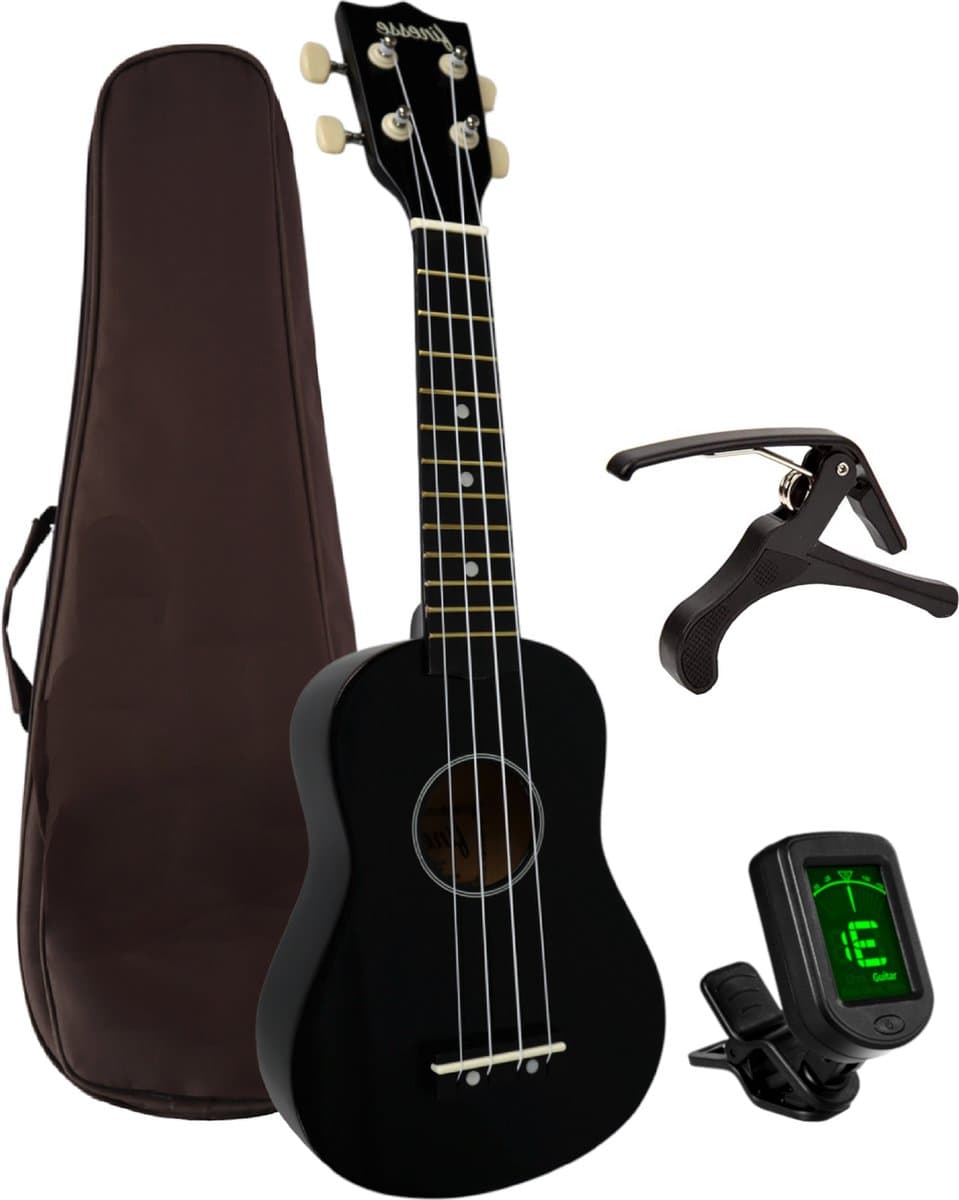 Finesse Ukelele - Starterset - 21" - Ukulele - Kind - Muziekinstrument – Zwart — afbeelding 1