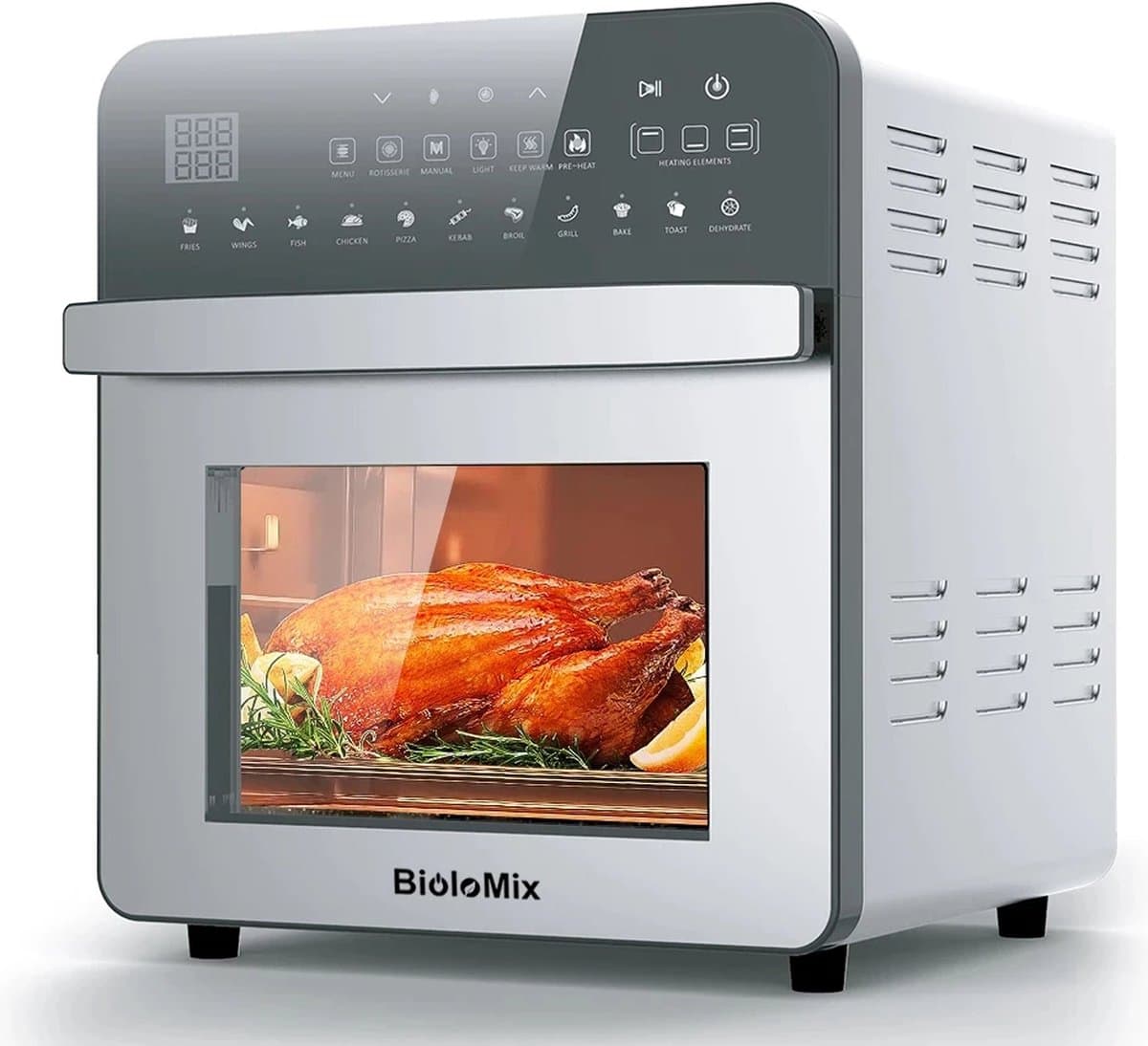 Biolomix Oven Airfryer combi - RVS - 11 in 1 - Touchscreen - Hulpmiddelen Inbegrepen - Broodrooster - airfryer xxl — afbeelding 1