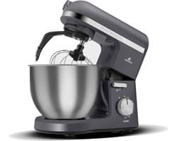 Karaca Mastermaid Chef Pro Keukenchef met twee armen 1500W Space Gray, Shiny Cream, 1500W, 5 L Mixer, Keukenmachine, Snelheidsinstelling, Deeghaak, Kloppen, Kneden en mengen