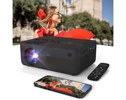 Mini beamer - Mini projector - Mini beamer smartphone - Mini beamer met wifi en bluetooth - Zwart