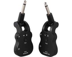 Draadloze Instrument Audio Zender & Ontvanger - 2.4Ghz - Gitaar, Bass, Keyboard & Electrische Drum - EN-9 - Zwart
