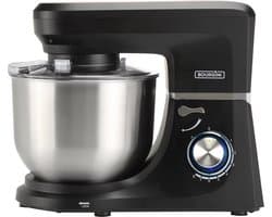 Bourgini Master Kitchen Chef Keukenmachine - 6,2L Mengkom - 1300W - Zwart - Keukenrobot - Keukenmixer