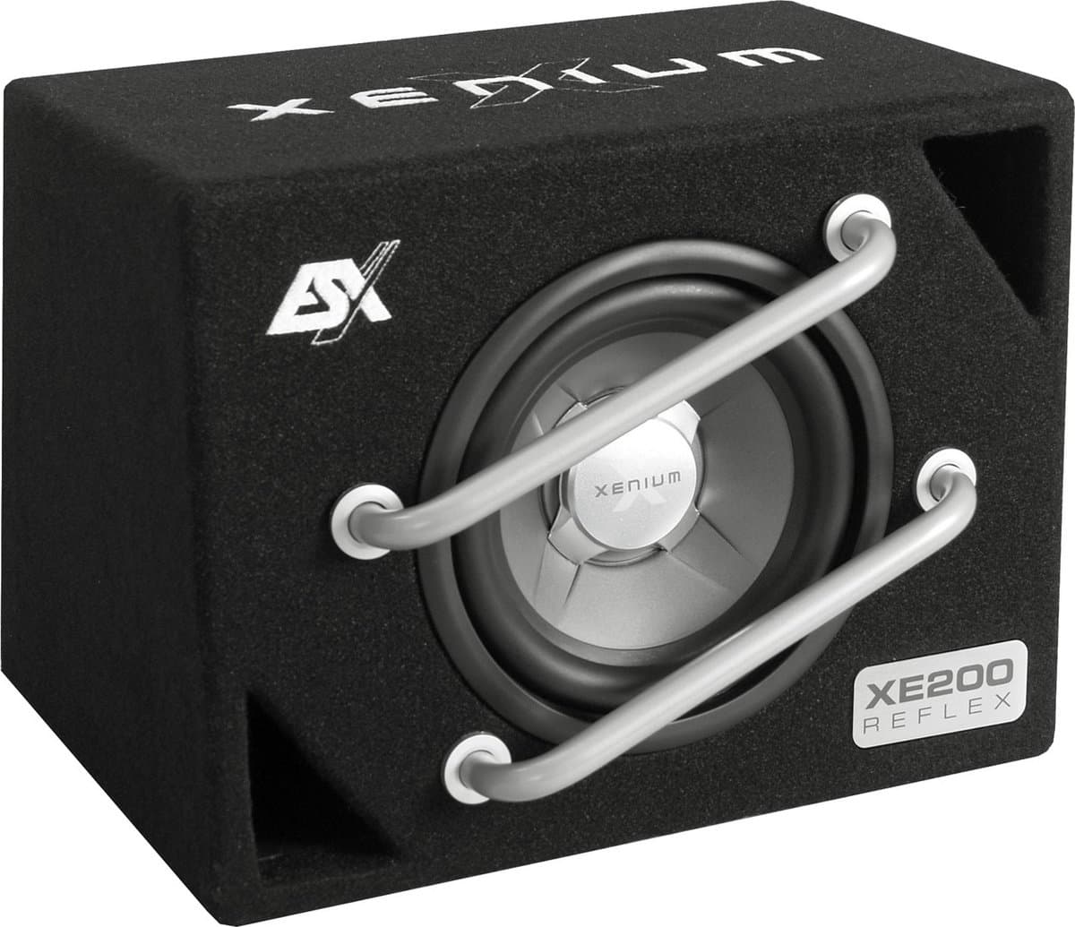 ESX XE200 - 8 inch woofer in bassreflex behuizing - beschermbeugels - 200 Watt RMS - 400 Watt maximaal - 4 Ohm impedantie — afbeelding 1