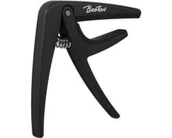 Capo - Boston BC-85-BK - Veermechanisme - Western en elektrische gitaar - Zwart