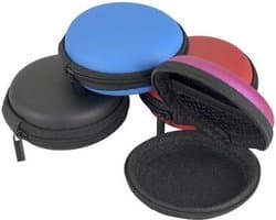 Jumada's - "Paarse Hardcover Kabeltasje - Oplossing voor het Opbergen van In-Ear Oortjes/Oortelefoon"