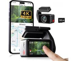 RedTiger F4 Dashcam voor auto - Ultra 4K - Voor camera - WiFi en GPS - 2 Inch met App - Dashcams - Sony Sensor - Nachtzicht - Parkeerbewaking - G Sensor - Loop opname -