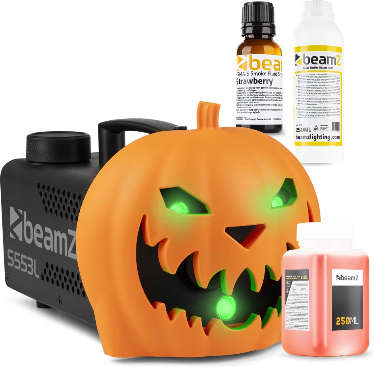 BeamZ Rookmachine Halloween - Pompoen rookmachine starterset - Met LED lichteffecten — afbeelding 1