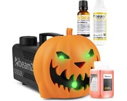 BeamZ Rookmachine Halloween - Pompoen rookmachine starterset - Met LED lichteffecten