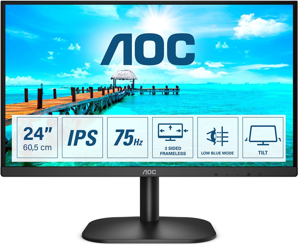 Monitor AOC 24B2XD Full HD 23,8" 75 Hz 60 Hz — afbeelding 1