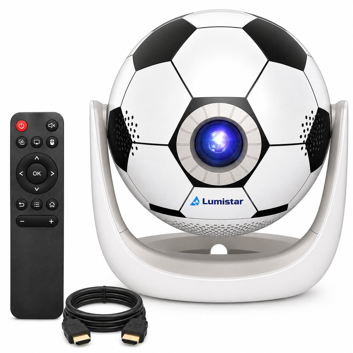 Lumistar Mini Beamer WK Editie - Voetbal Beamer - Alles-in-één Smart TV Projector - 2026 model - Android TV Besturingssysteem - WiFi & Bluetooth - 4k support - Beamer - Home Cinema — afbeelding 1