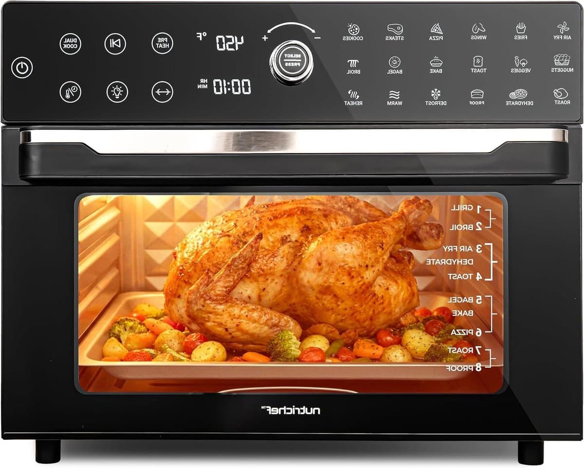 Airfryer Oven - Heteluchtfriteuse XXL - Gezond Koken - 360° Hete Lucht Systeem - 32L - Zwart — afbeelding 1