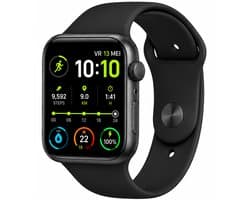 Royal Supplies RF-93 Smartwatch - Smartwatch Heren - Smartwatch Dames - Belfunctie- HD Touchscreen - Horloge - Stappenteller - Bloeddrukmeter - Saturatiemeter - IOS & Android -Screenprotector- Zwart