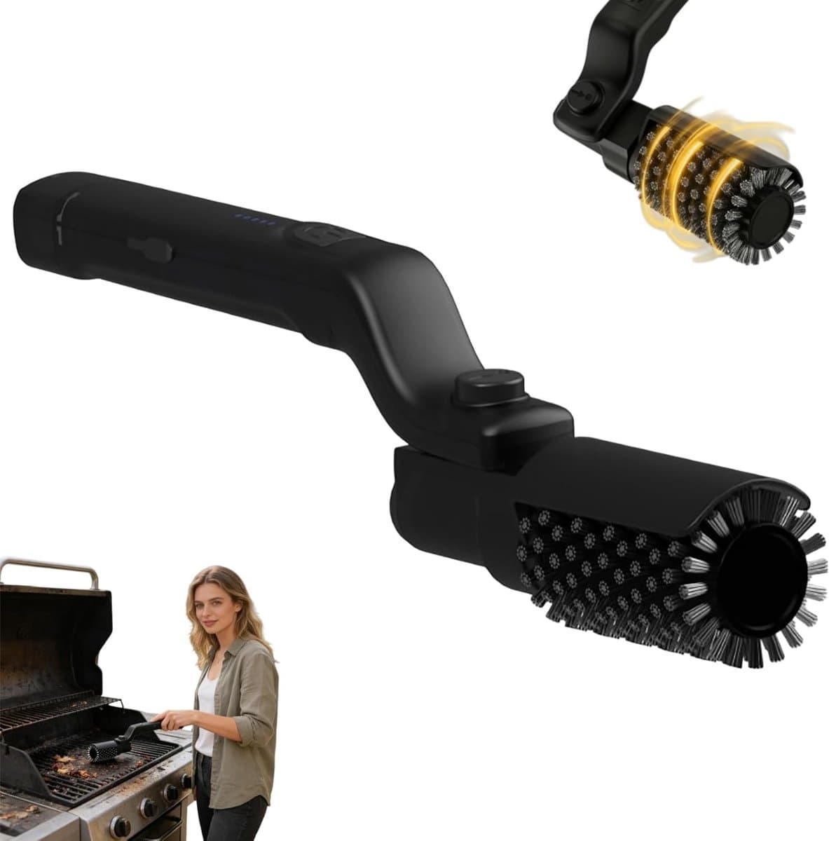 Electric Grill Brush, Wireless Burnt Food Barbecue Cleaner, Safe Brush-free Electric Grills, Outdoor Grill Cleaning Tools — afbeelding 1