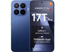 Xiaomi 17T Pro - 12GB RAM - 1024GB - Diepblauw - Leica 5x Telephoto - Leica Live Moment - 7000mAh (typ) silicon-carbon batterij