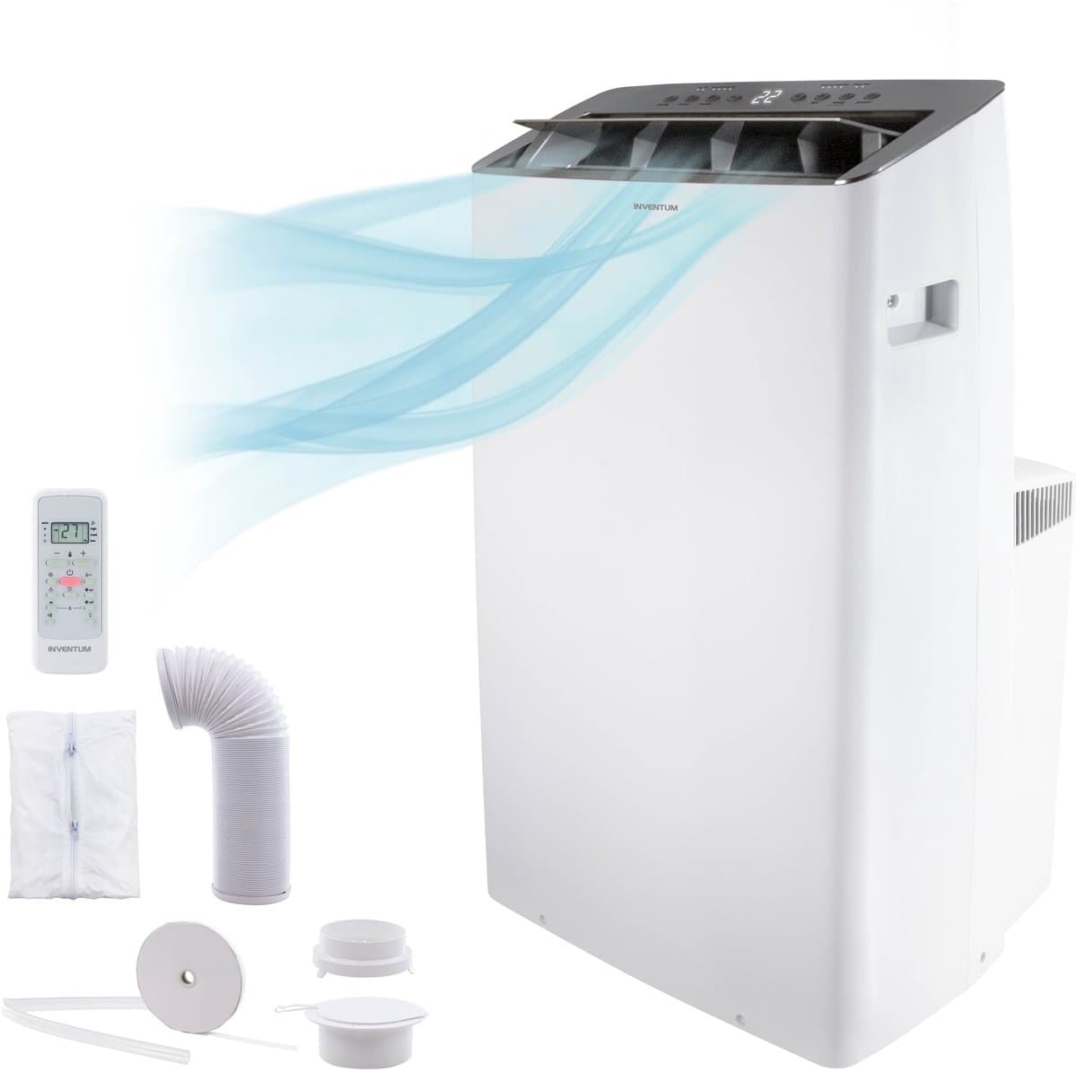 Inventum AC127WSET Mobiele Airco - 12000 BTU Airconditioning - 3-in-1 functie - Afstandsbediening - Tot 105 m3 - Afdichtingskit - Wit — afbeelding 1