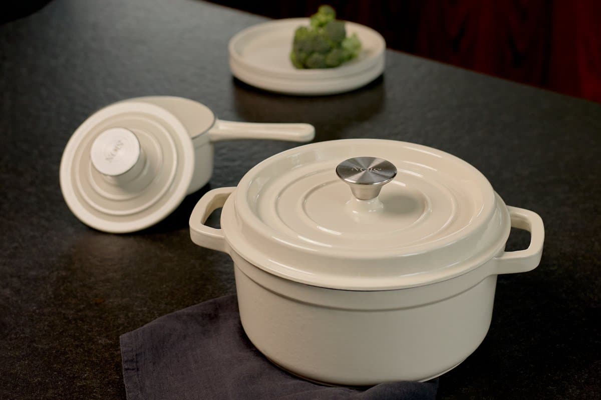 Nois Tierra - Gietijzeren Pan - 20cm - 2,3L - Crème — afbeelding 1