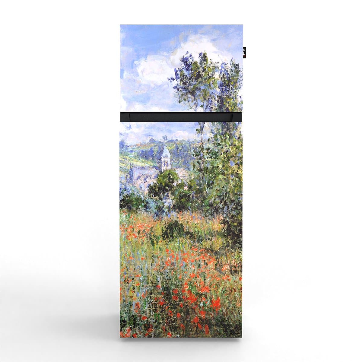 NUNKI MEDIUM-FMONE / Dubbel-Deurs Koelkast, E Klasse, 206l, Claude Monet - Zicht op Vétheuil, Satin (FRONT only) — afbeelding 1