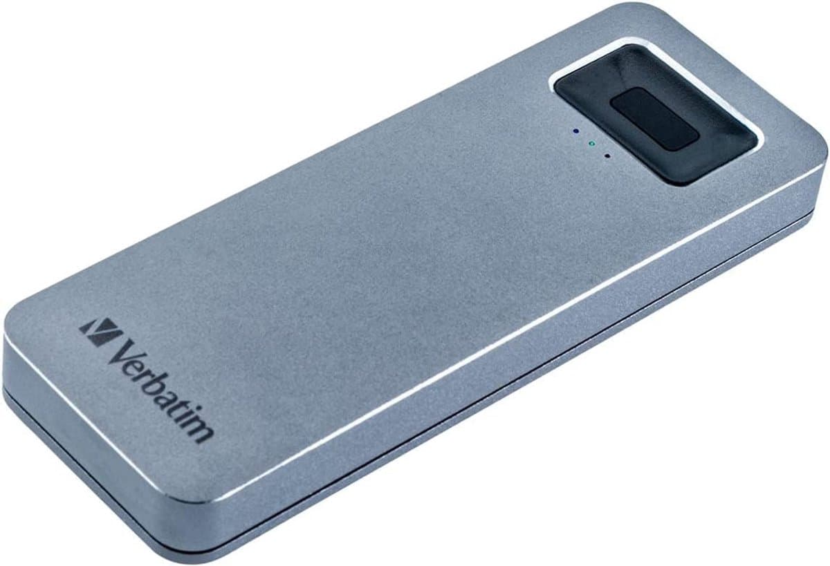 Externe SSD - Draagbare Opslag - Veilige Data Opslag - Vingerafdruk Beveiliging - 512 GB - Grijs — afbeelding 1