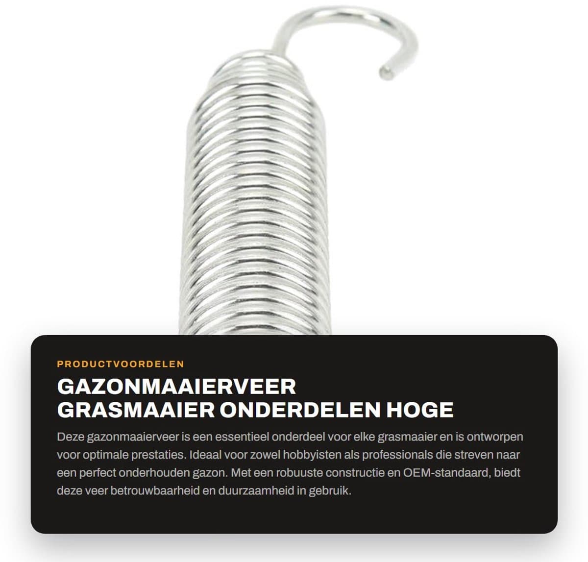 Dailygoods- Gazonmaaierveer Grote Sterkte - OEM-onderdeel 08320300 - Duurzaam Metaal - Hoog Rendement - Grasmaaier Onderdelen - Langdurig Gebruik - Maaierspanningsveer — afbeelding 1