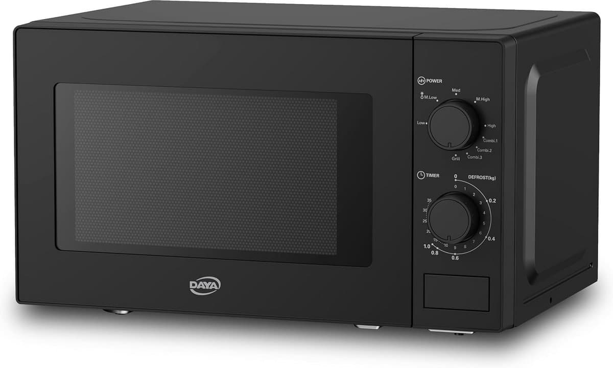 Magnetron met grill - Oven combi - Snel eten bereiden - 9 programma's - 20 liter - Zwart — afbeelding 1