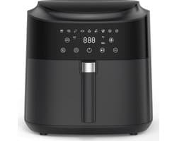 Airfryer - Digitale Energiezuinig en met weinig olie Heteluchtfriteuse - 2350W Snel Koken - 9-in-1 - Schudherinnering - Vaatwasserbestendig - Warmhoudfunctie - Metalen Binnenkant - Gelijkmatig garen