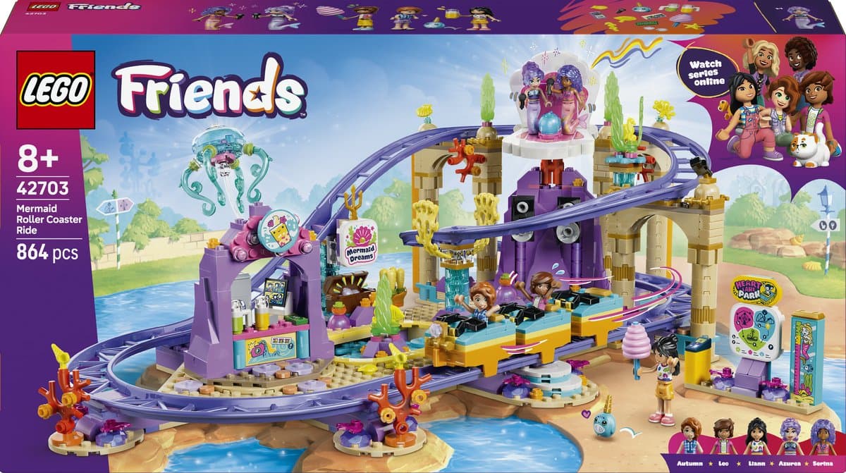 Lego Friends 42703 Mermaid Roller Coaster Ride Bouwstenen Multicolor — afbeelding 1
