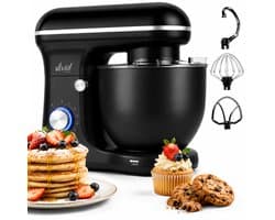 Vivid Green 1500W Keukenmixer - 5L Mengkom - 10 Snelheden - Keukenmachine - Keukenrobot - Matzwart
