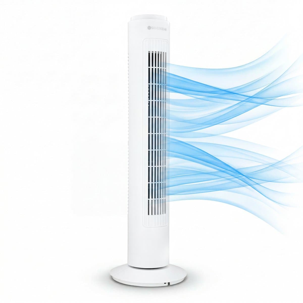Torenventilator met 3 Standen - Staande Ventilator met Timer - Luchtkoeler Oscillatie 120 Graden - Verkoeling - Luchtkoeler Aircooler - Tower Fan - Ventilator Geruisloos - Tower Ventilatoren - Waaier - Toren Ventilator Stil - Zomer - Wit - Silvergear — afbeelding 1