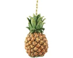 Ananas Plafondventilator - Tropische Ventilator - Keuken Ventilatie - Handgeschilderd Polyresin - 2 inch - Geel