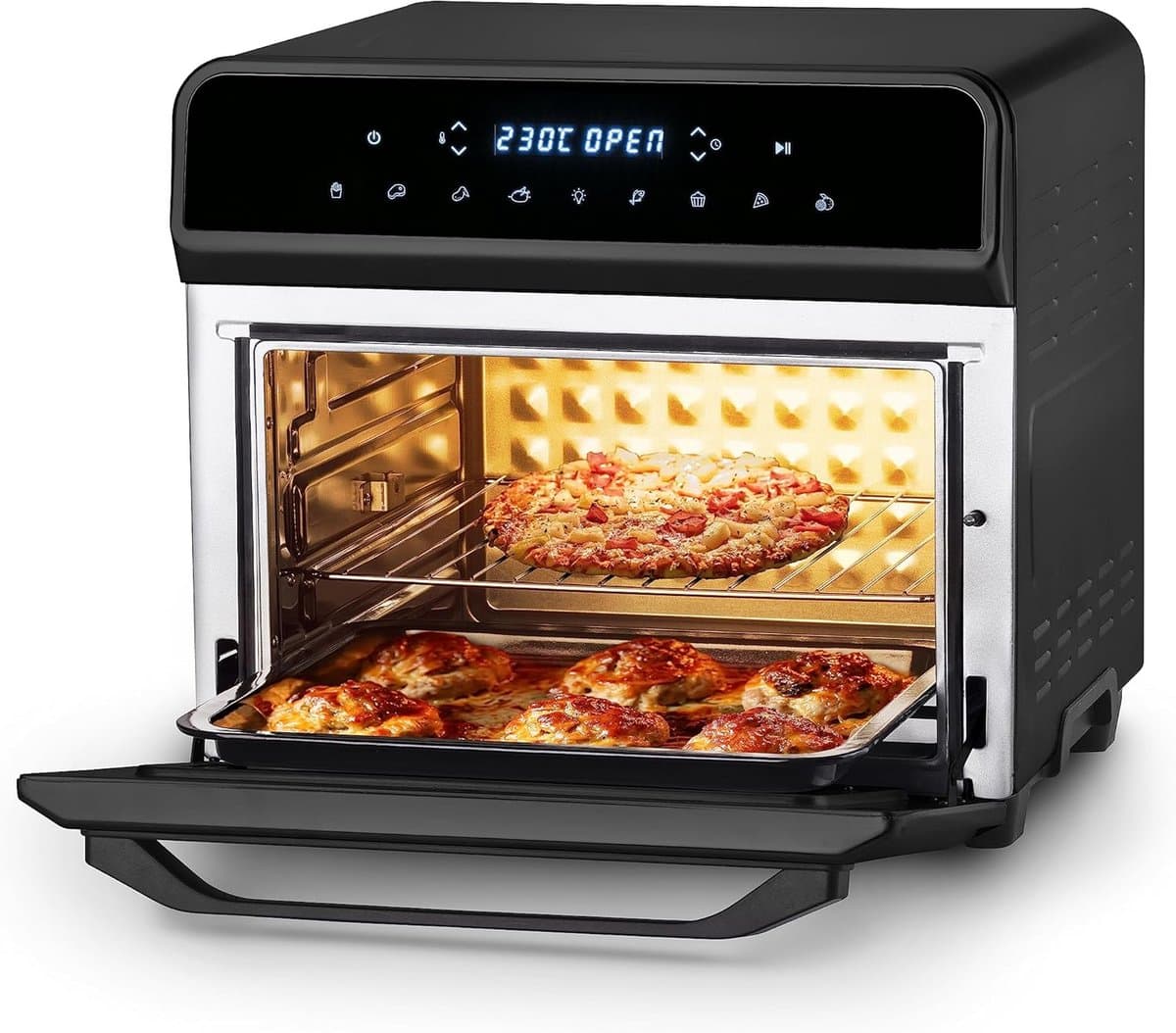XXL Luchtfriteuse 23L - Gezond Frituren zonder Olie - 1800W - 8 Programma's - Digitale Bediening - Dubbele Verwarming - Inclusief Accessoires — afbeelding 1