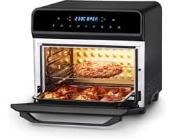 XXL Luchtfriteuse 23L - Gezond Frituren zonder Olie - 1800W - 8 Programma's - Digitale Bediening - Dubbele Verwarming - Inclusief Accessoires