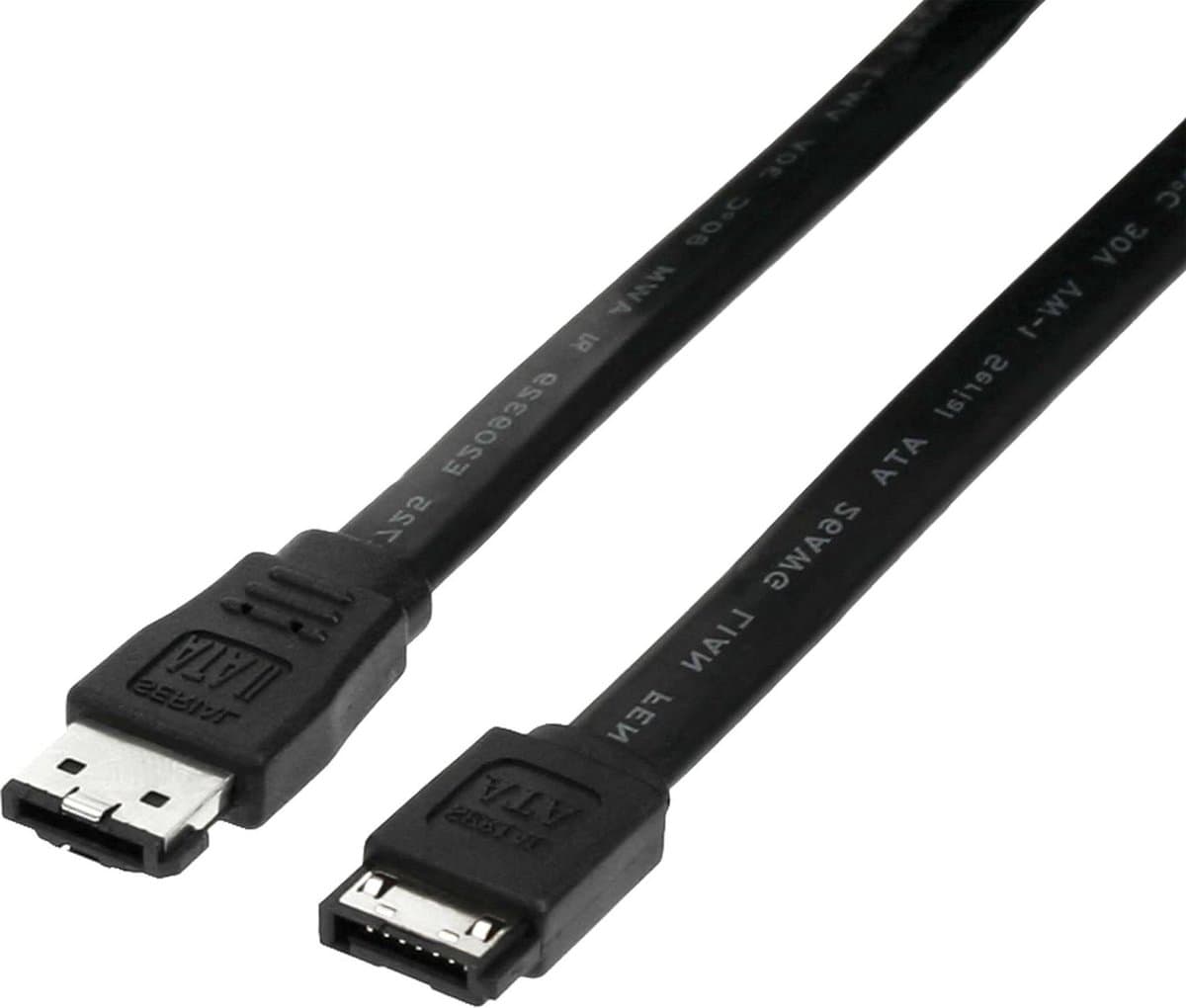 eSATA naar SATA Kabel - Externe Schijf Kabel - Opslag Uitbreiden - Afgeschermde Overdracht - 1.5 Meter - Zwart — afbeelding 1