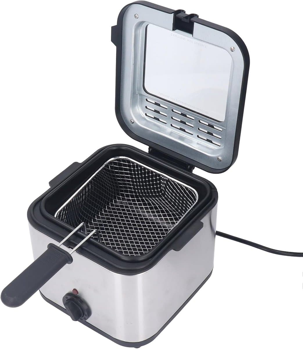 Elektrische Friteuse - Snelkookfriteuse - Familie Frituren - Instelbare Temperatuur - 25 Liter Capaciteit - Zilver — afbeelding 1