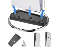 Verticale standaard voor PlayStation 5 Slim - TENZHVXI® - Inclusief schroeven - Eenvoudige installatie - Stabiel en antislip - Waterbestendig - Hoogwaardige constructie - Zwart