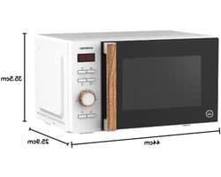 Magnetron met Grill - Oven Apparaat - Snel Eten Bereiden - Inclusief Stoompan - 20 Liter - Wit