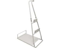 Stofzuiger Standaard - Accessoire Houder - Schoonmaak Organisatie - Vrijstaand Borenloos - 365 x 22 x 58 cm - Wit