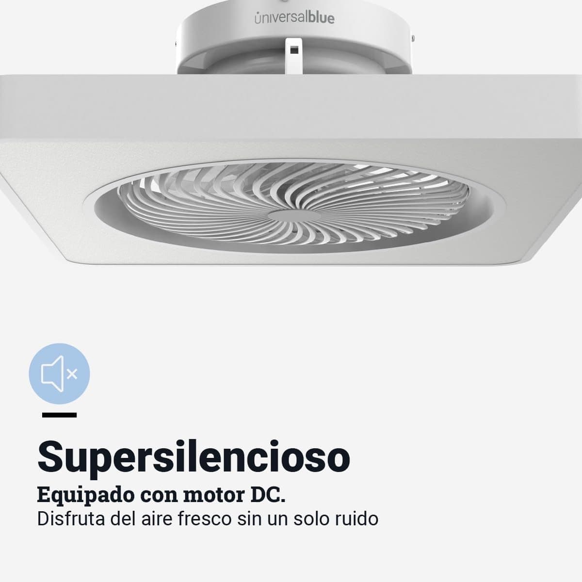 Plafondventilator - Ventilator met licht - Zomerse koelte - Verborgen vleugels - Tot 16 m² - Wit — afbeelding 1
