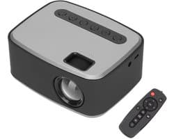 Dailygoods - Dailygoody - Mini Projector - Draagbare Projector - Full HD 1080P - Zilver Zwart - Video Projector - Geschikt voor TV PC Smartphone - Compact formaat